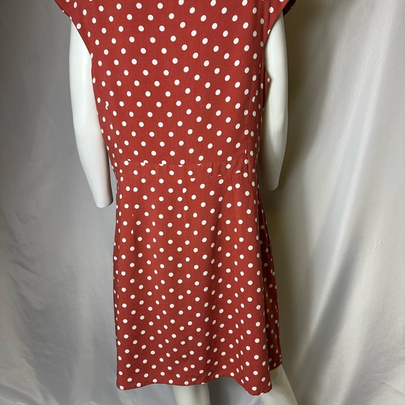 NWT Bravissimo Brand Size 14 Polka Dot Dress Rust  & White - Picture 5 of 5